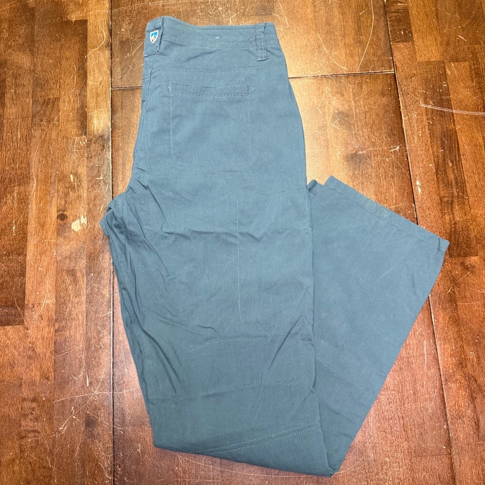KUHL Legendary Splash Straight Leg Pants Women 10 Gray Blue Hiking Utility 6279 - Picture 14 of 15